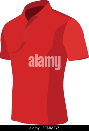 Stylish red polo shirt mockup for apparel design, perfect for showcasing your brand or clothing line designs Stock Vector