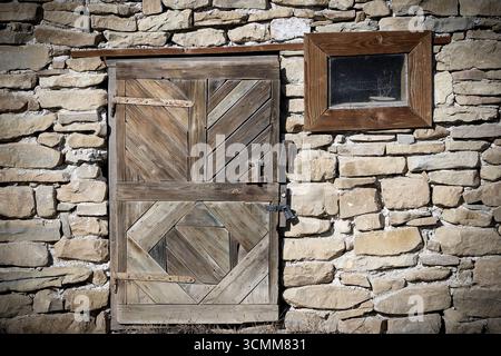 old stone traditional house facade from Transylvania, Romania Stock Photo
