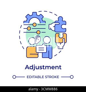 Adjustment multi color concept icon Stock Vector