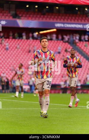martin zubimendi arsenal fc during matchday 7 Fc Internazionale Milano