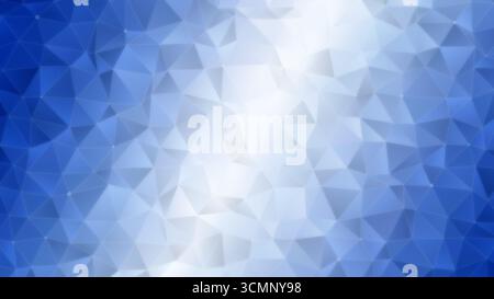 White, light blue and blue mesh grid polygon vector pattern background with color gradient. Abstract modern 3D triangular low poly style background. Stock Photo
