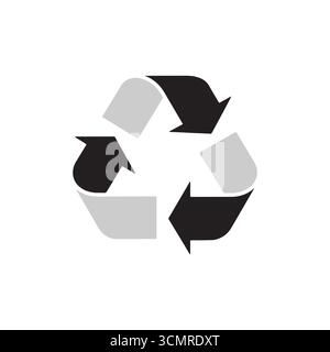 "Recycling Symbol Representing Sustainability, Reuse, Environmental Protection, and Circular Economy Concept" Stock Vector
