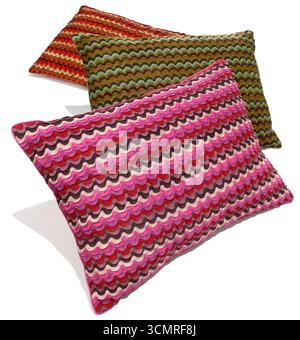pillows on white background Stock Photo