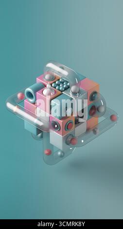 3D loop satisfying factory animation Stock Photo - Alamy