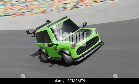Racing Car Loop 3D satisfying animation Stock Photo - Alamy