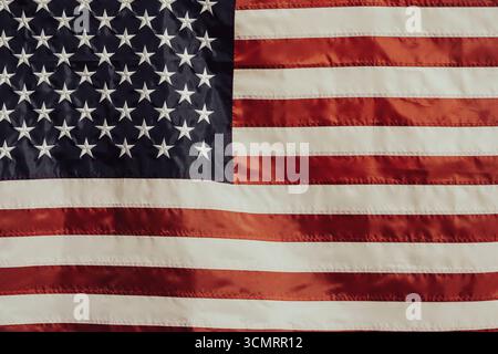 National flag of the USA. American flag on background, close up Stock Photo
