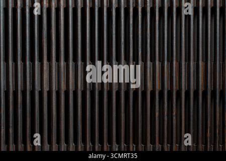 Texture or background of lattice wooden tea table for the tea ceremony, close up, top view. Detail of chinese natural tea tray Stock Photo