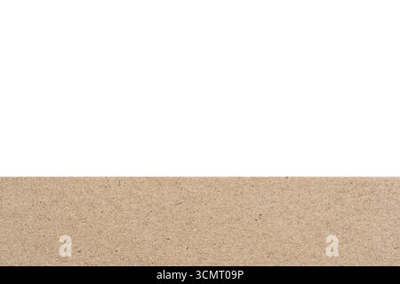 Blank brown paper sheet isolated on white background with clipping path Stock Photo