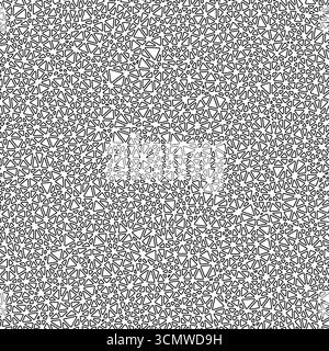 Abstract vector background. Tiny triangles size. Black and white style. Rounded triangles outlined. Repeatable composition. Slate Gray Perspective. Stock Vector