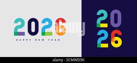 2026 logo design vector. trendy unique new year 2026 logo design template Stock Vector