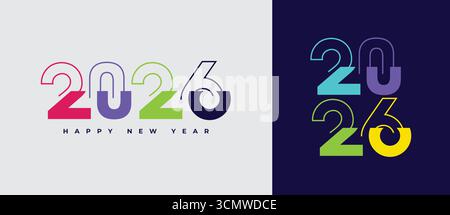 2026 Design illustration with creative modern unique concept idea Stock Vector