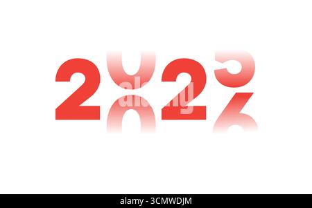 2025 to 2026 New Year Transition Greeting Background Design Stock Vector