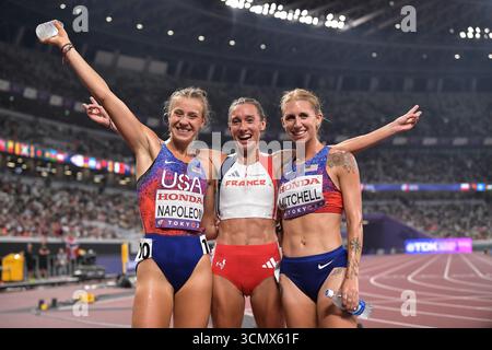 Kaylee Mitchell Angelina Napoleon and Kaylee Mitchell of the USA, Flavie Renouard of ...