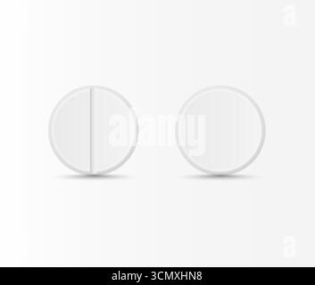 Set of 3D realistic pills and tablets isolated on white background. Perfect for healthcare, pharmacy, medicine, supplements, medical design, and welln Stock Vector