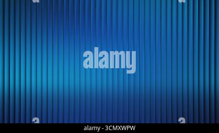 Blue fractal glass gradient with corrugated ribbed background and abstract 3D effects. Prism light reflections and holographic waves for futuristic wi Stock Vector