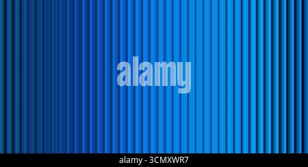 Fractal glass gradient featuring blue corrugated ribs and abstract 3D effects. Prism reflections with holographic waves for window designs. Iridescent Stock Vector
