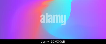 Iridescent pink gradation background with holographic rainbow gradient and pastel light effects. Abstract unicorn texture in blue purple hologram grad Stock Vector