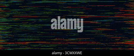 Glitch game effect background with pixel cyberpunk patterns and digital static noise. Abstract blue and purple screen distortions for gamer designs or Stock Vector