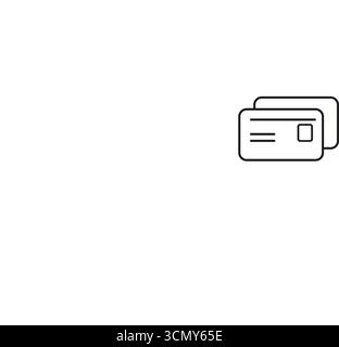 Id card outline icon. linear style sign for mobile concept and web design. Identification card simple line vector icon. Symbol, logo illustration. Pix Stock Vector