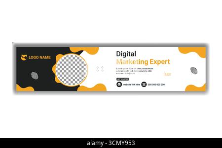 Professional LinkedIn Banner Template  Modern Corporate Cover Photo Vector Illustration Design Stock Vector