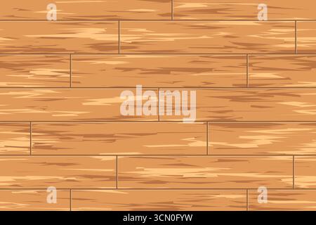 wooden floor background,  top view- vector illustration Stock Vector