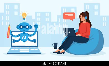 Education Innovation with Artificial Intelligence Transforming Learning. education with artificial intelligence tools enhancing learning methods. Stock Vector