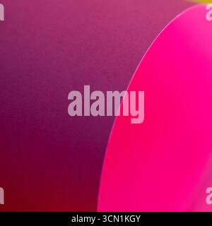 Abstract pink magenta curved paper background. Minimal geometric shape with smooth gradient texture creating a modern artistic design for wallpaper, p Stock Photo