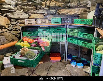 A sustainable cooling chamber in a mountain cave, utilizing cold ...