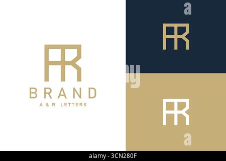 ar logo design Vector illustration template Stock Vector
