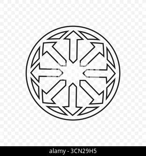 Arrow wheel luxury logo design template Stock Vector