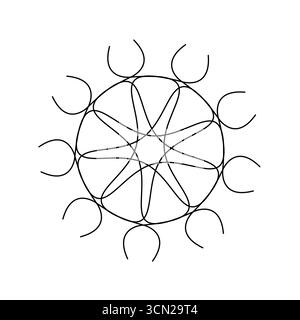 abstract mandala logo vector design template Stock Vector