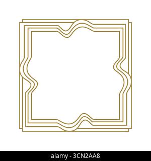 Luxury frame logo design template Stock Vector