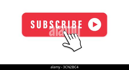 subscribe social media button Stock Vector
