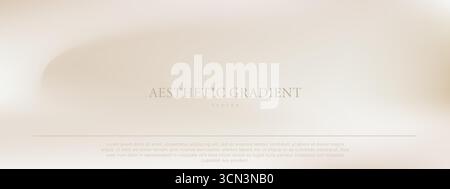 Pearl cream gradient. Aesthetic nacre illustration. Sandy gradient background with soft waves for neutral, warm, and luxurious vibes. Vector backdrop Stock Vector