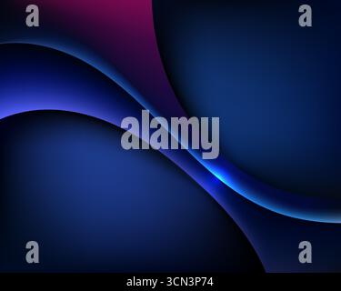 abstract background with flowing blue and purple layers luminous curve creating depth modern gradient texture futuristic design perfect for presentati Stock Vector
