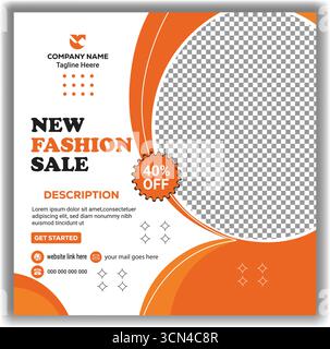 Modern Fashion Instagram Story Template  Stylish Social Media Ads Banner Vector Illustration Design Stock Vector