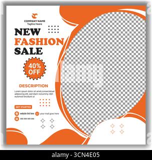Elegant Fashion Brand Social Media Story Template Minimalist Ads Banner Vector Illustration Design Stock Vector