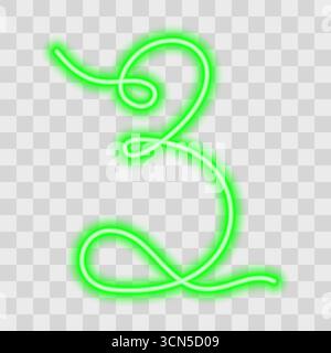 Decorative Number Three One continuous line Neon Stile Hand drawn Line Art Editable design element. Isolated Vector illustration Sticker Icon Pictogram Numbers Related content Leaflet Tag Party invite Stock Vector