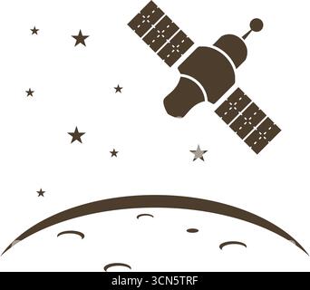 Satellite Communication Space Icon design Stock Vector