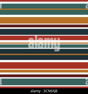 Horizontal stripe abstract background vector. Pattern stripe seamless full colors design for fabric, textile, fashion design Stock Vector