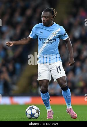 Jeremy Doku of Manchester City during the Premier League match
