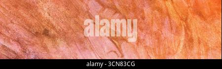 Orange-rose surface of old paper or cardboard, background, texture. Backdrop of paper surface with an abstract pattern, strokes, stains. Paper view Stock Photo