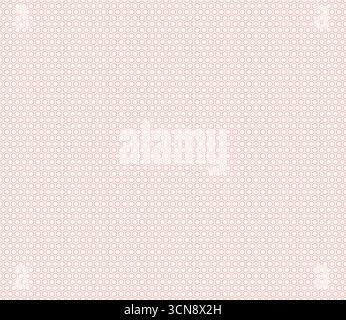 Hexagon pattern. Scarlet color on matching background. Hexagon mosaic cells with padding. Small hexagon geometric shapes. Seamless design. Stock Vector