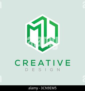 MInimalist Letter MW Polygon logo vector template. Stock Vector