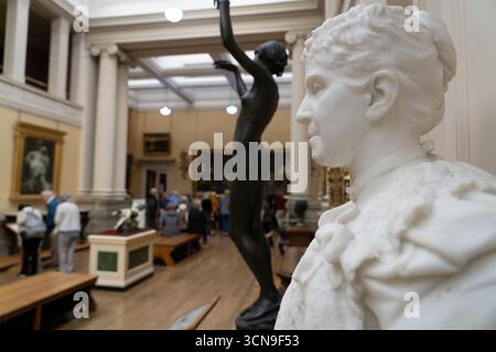 Portrait bust of Lady Lever at Lady Lever Art Gallery, Port Sunlight, United Kingdom Stock Photo