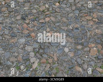 grey cobbles texture useful as a background Stock Photo