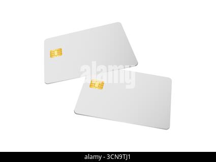 Credit Card, Debit Card or ATM Card. Vector Illustration Isolated on White Background. Stock Vector