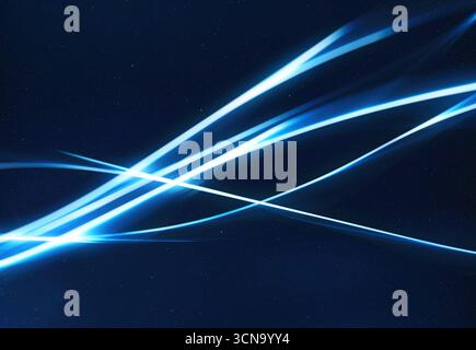 A blue and white image with a blue line that is curved and has a white line on it Stock Photo