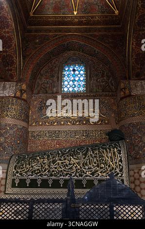 Views of tomb of Sufi prophet Rumi at the Selimiye Mosque, a 16th ...
