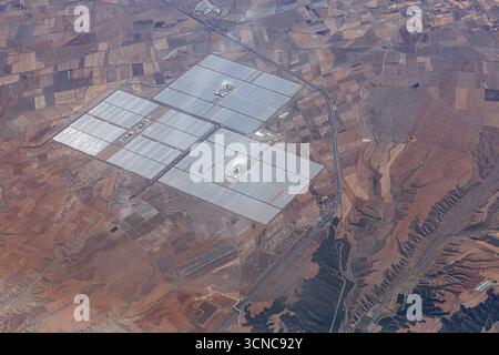 Aerial view of The Andasol Solar Power Plant in Andalusia Spain Stock ...